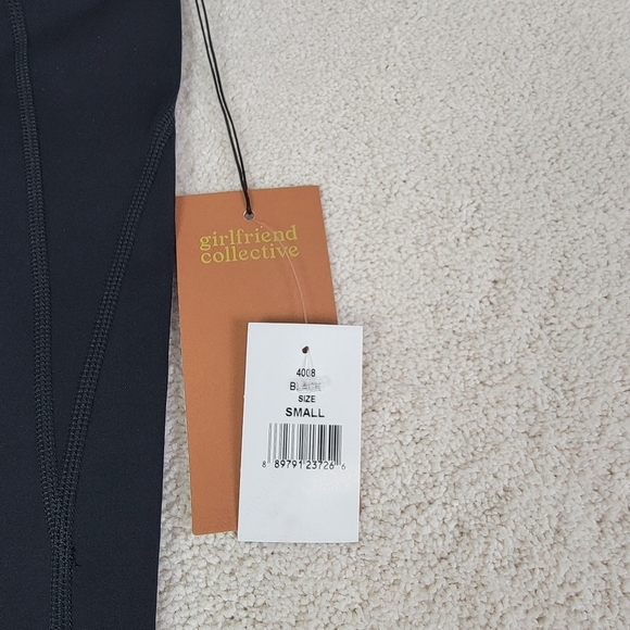 Girlfriend Collective Black High Rise 7/8 Compressive Leggings Sz S NEW - Picture 9 of 11